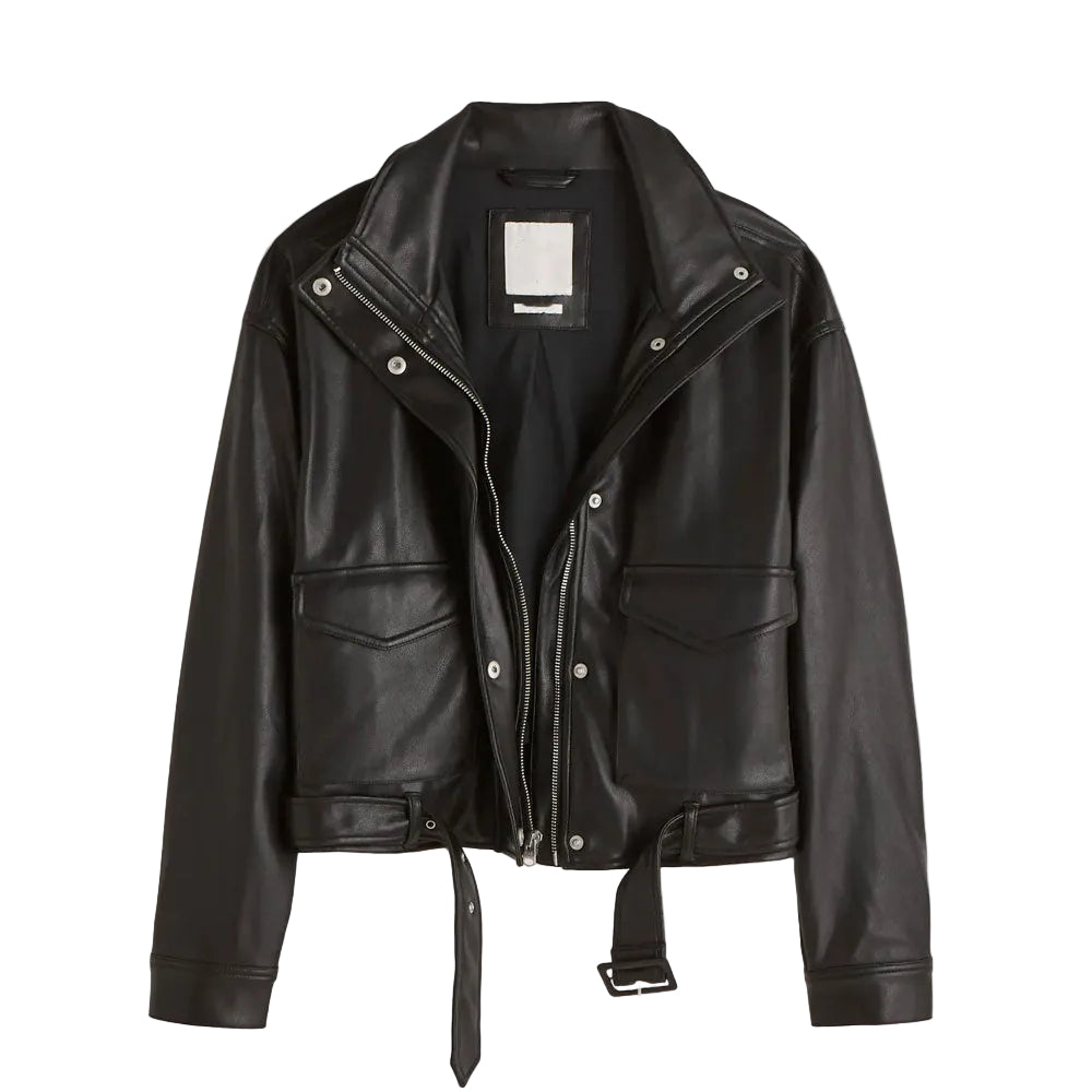 Sheepskin Shearling Aviator Motorbike Jacket