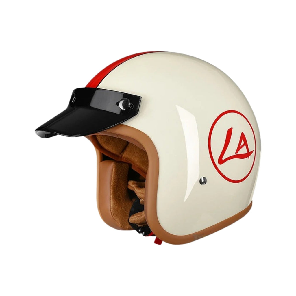 The Street King Vintage Open Face Motorcycle Helmet