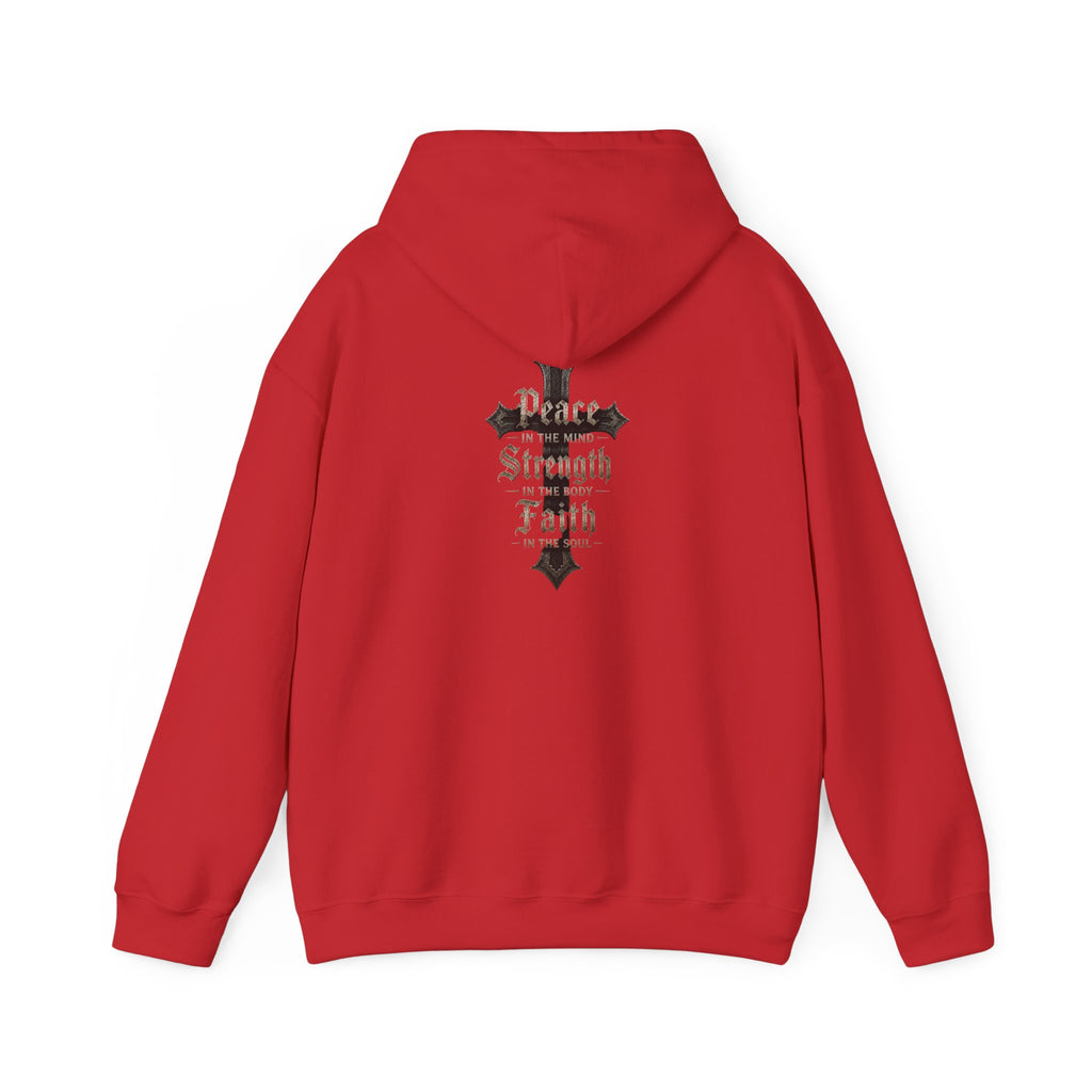 BikerThreads HQ Peace Strength Faith Hoodie