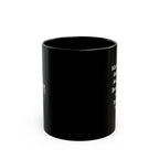BikerThreads HQ Logo Biker Prayer Black Coffee Mug — 11oz & 15oz Motorcycle Logo Gift