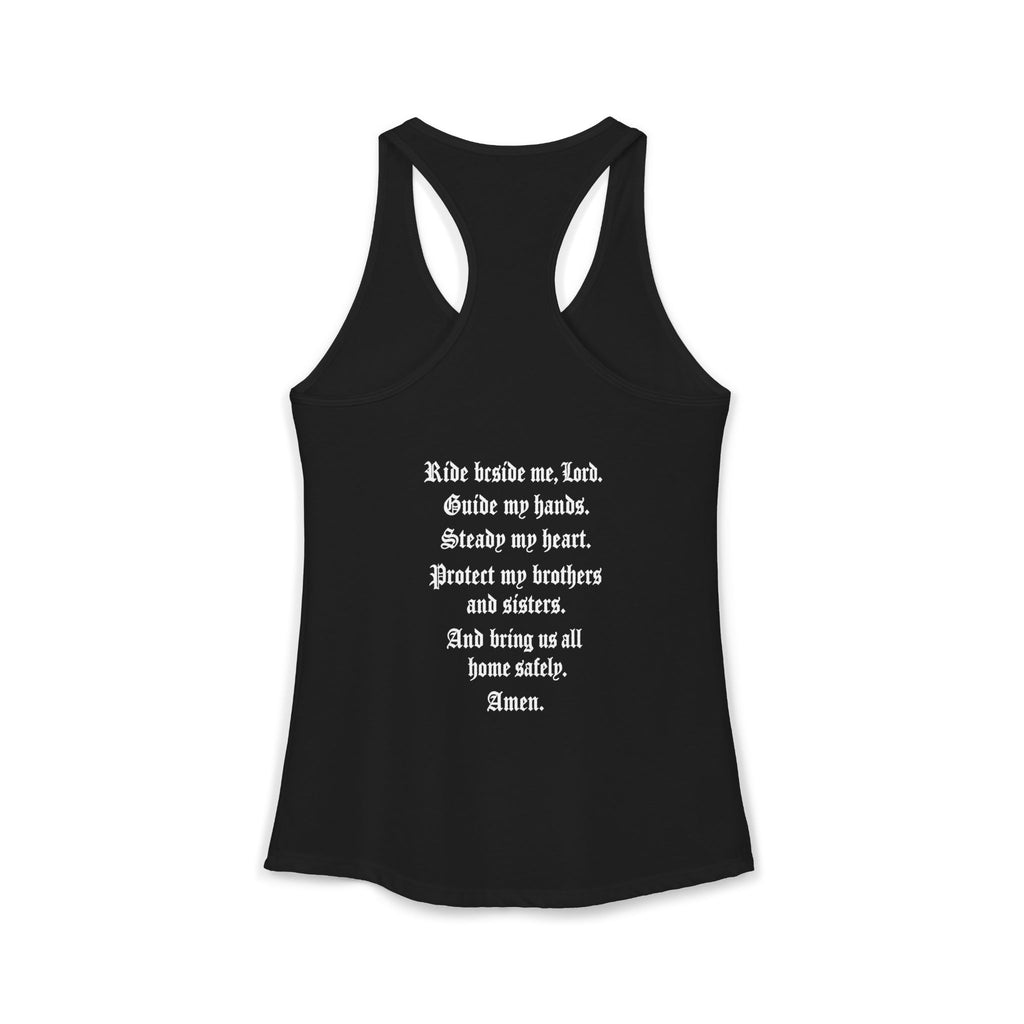 Bikerthreads HQ Biker Prayer Women's Ideal Racerback Tank