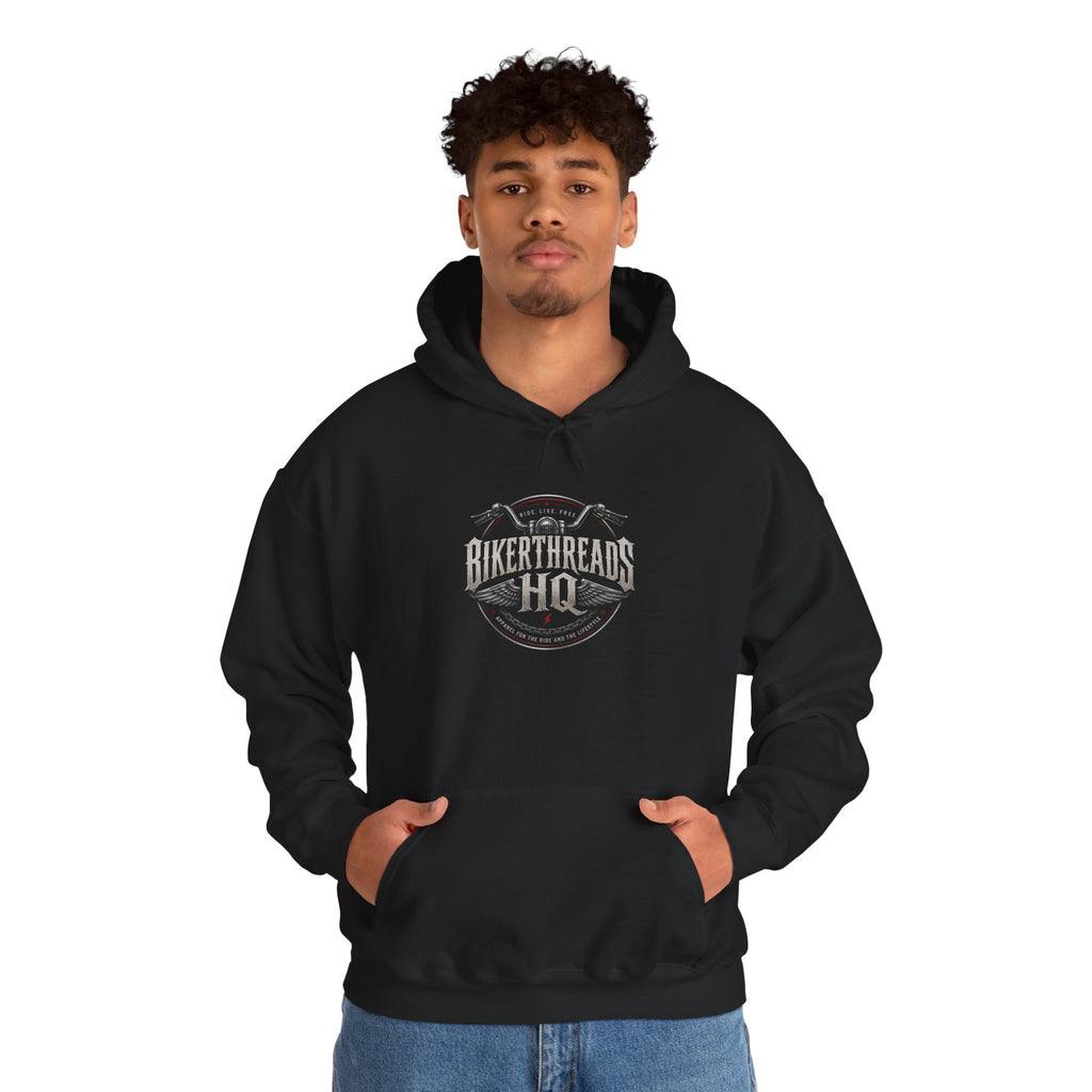BikerThreads HQ Peace Strength Faith Hoodie