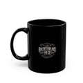 BikerThreads HQ Logo Biker Prayer Black Coffee Mug — 11oz & 15oz Motorcycle Logo Gift