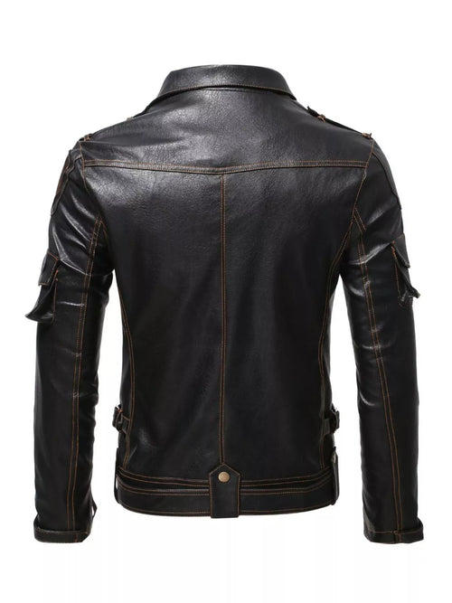 Classic Faux Leather Motorcycle Jacket