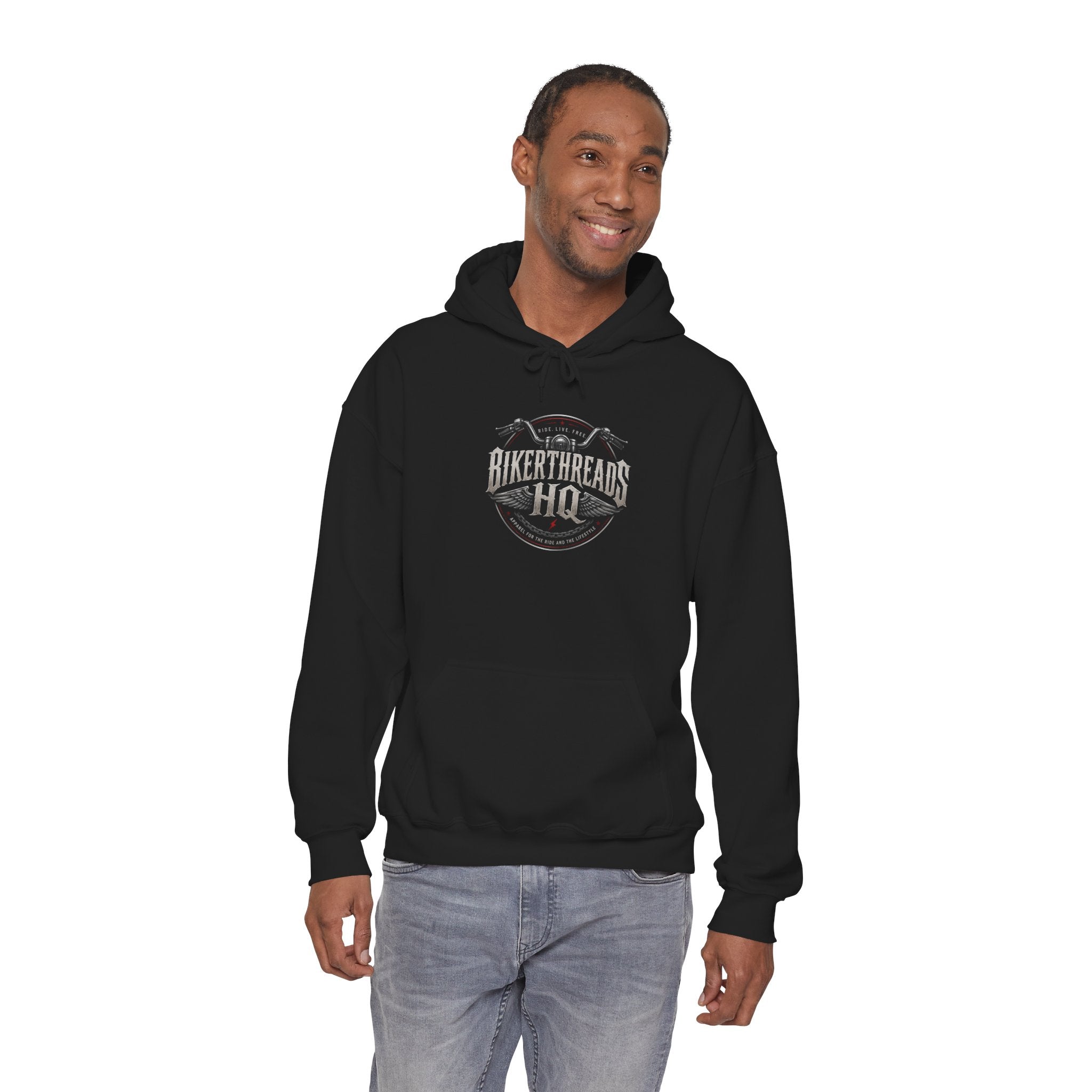 BikerThreads HQ Peace Strength Faith Hoodie