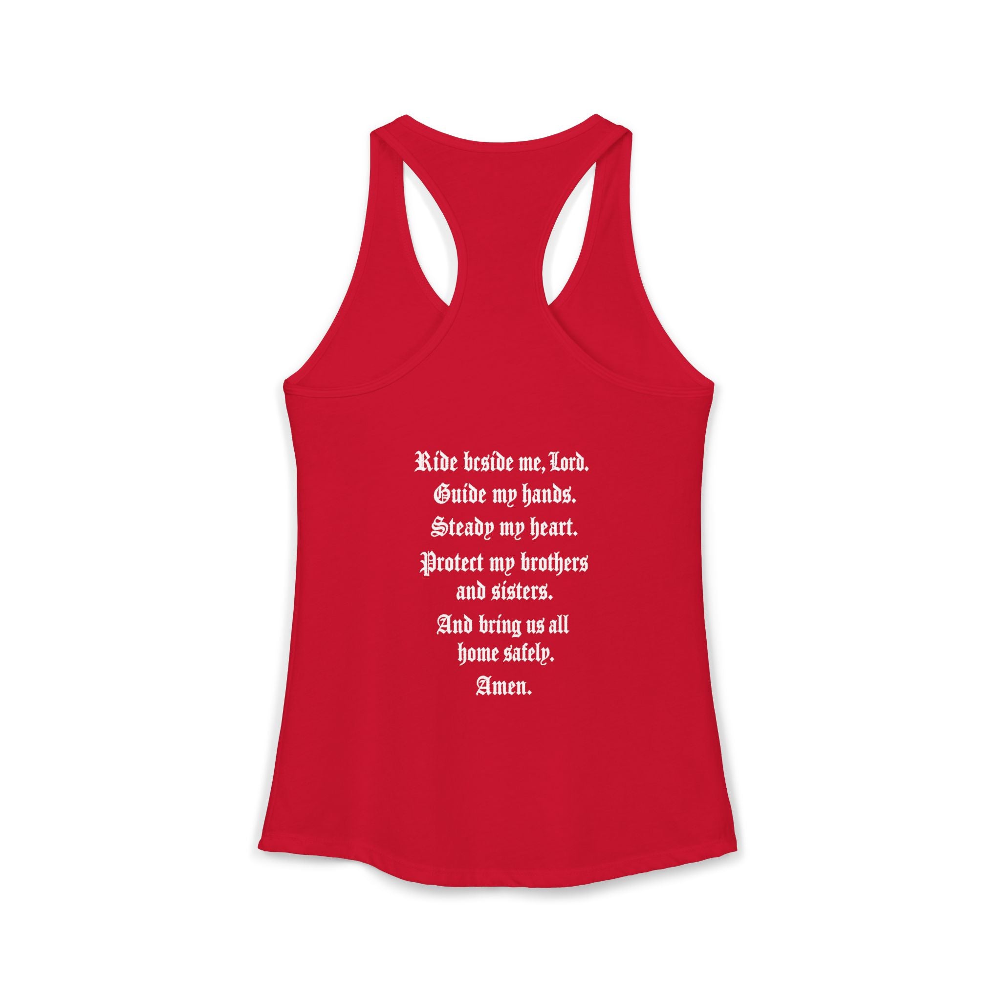 Bikerthreads HQ Biker Prayer Women's Ideal Racerback Tank