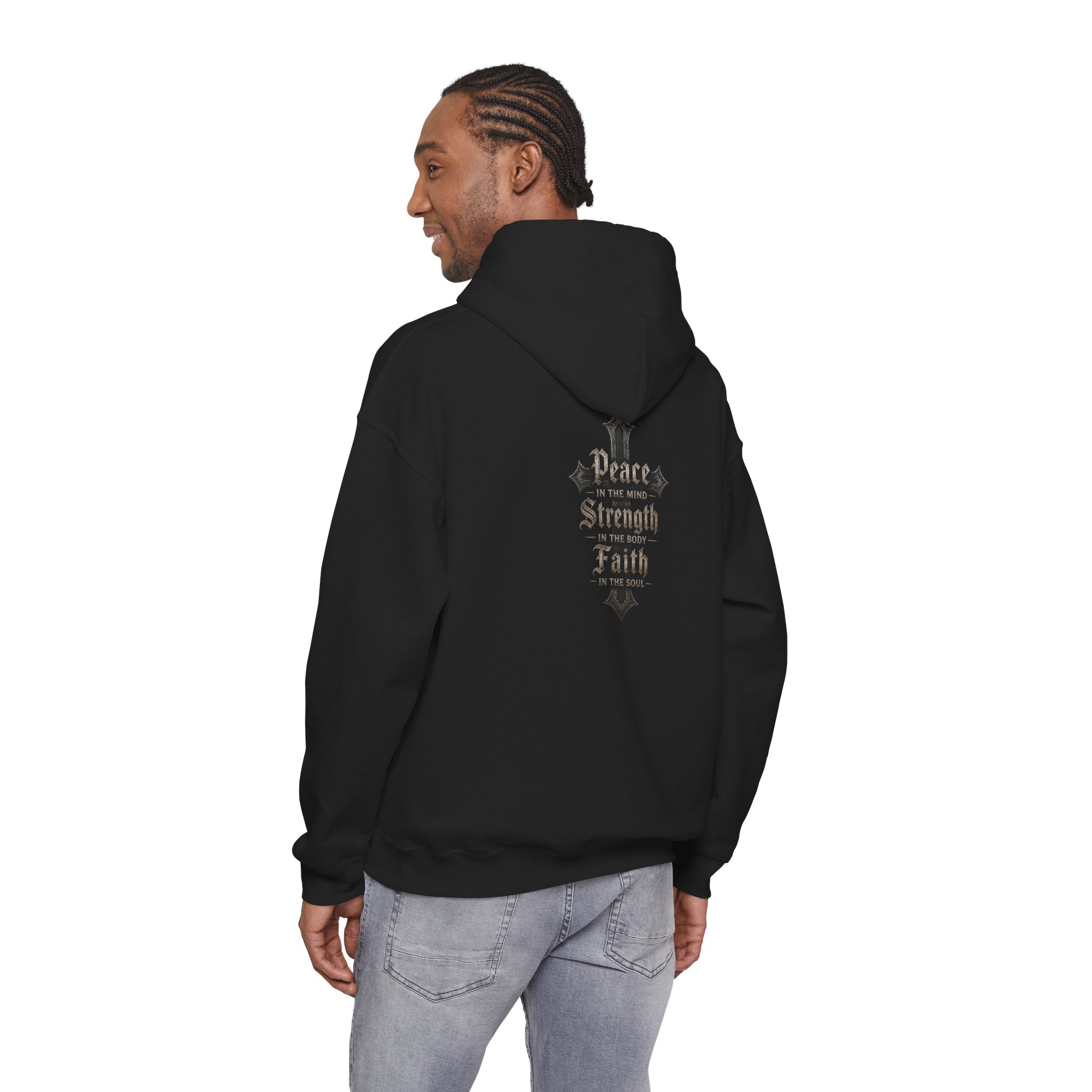 BikerThreads HQ Peace Strength Faith Hoodie