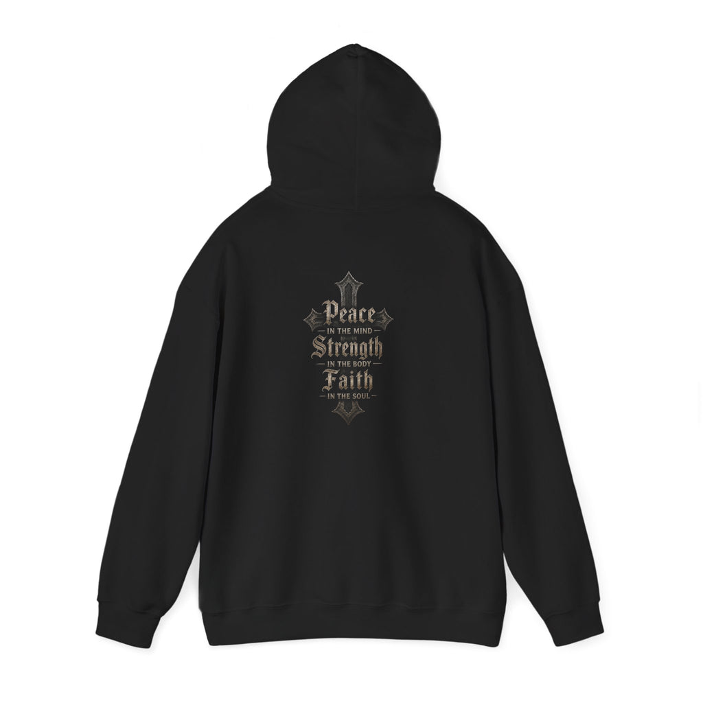 BikerThreads HQ Peace Strength Faith Hoodie