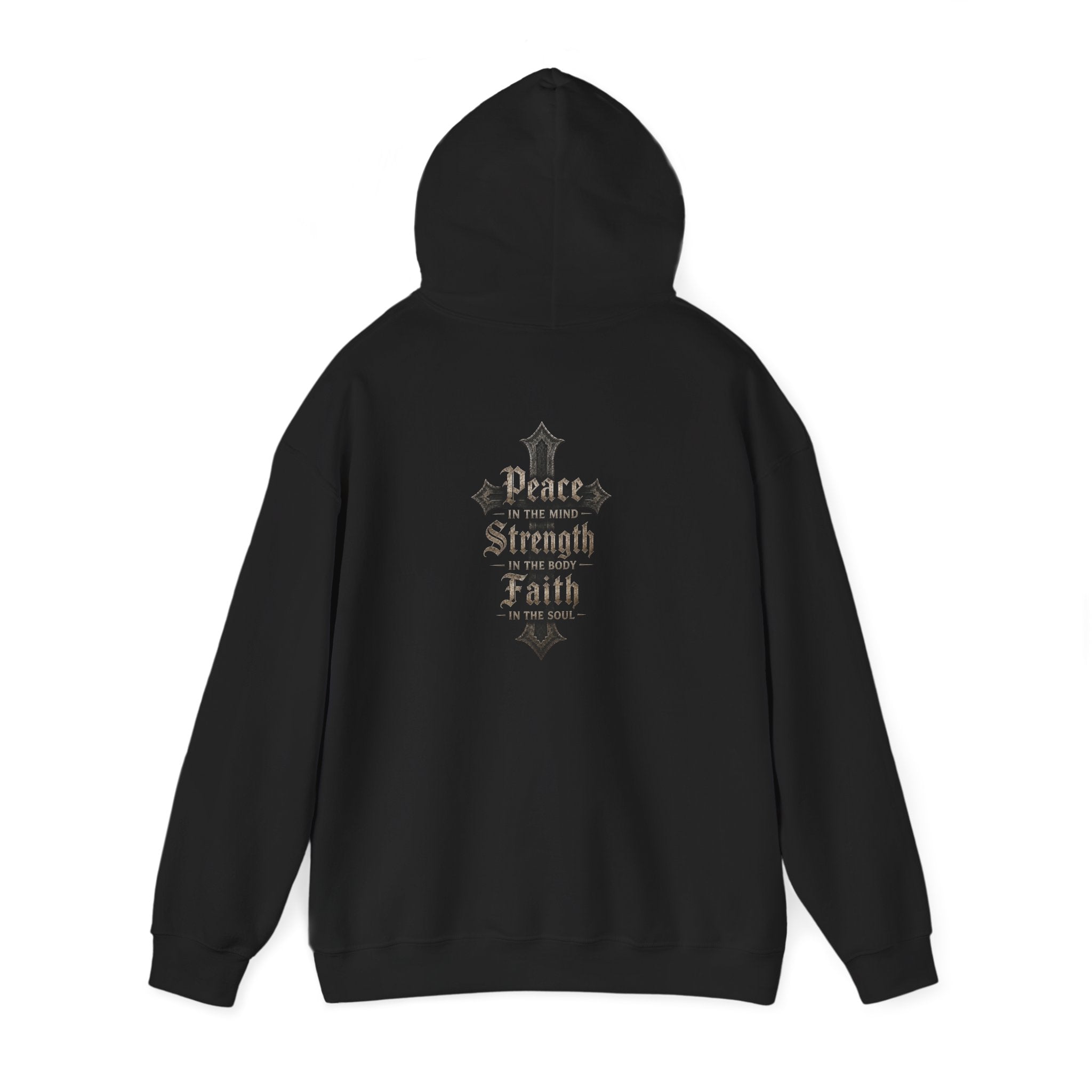 BikerThreads HQ Peace Strength Faith Hoodie