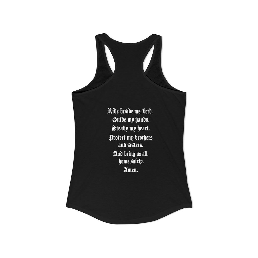 Bikerthreads HQ Biker Prayer Women's Ideal Racerback Tank