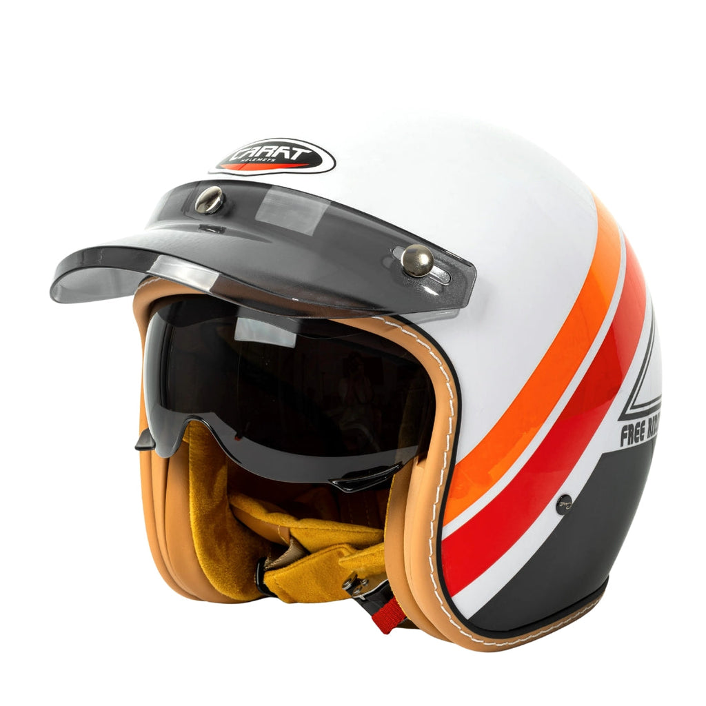 The Street King Vintage Open Face Motorcycle Helmet