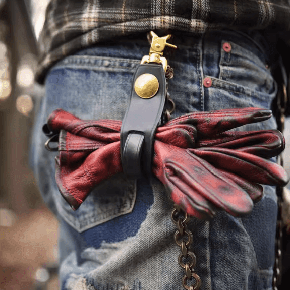 Leather Anti-Loss Motorcycle Glove Clip