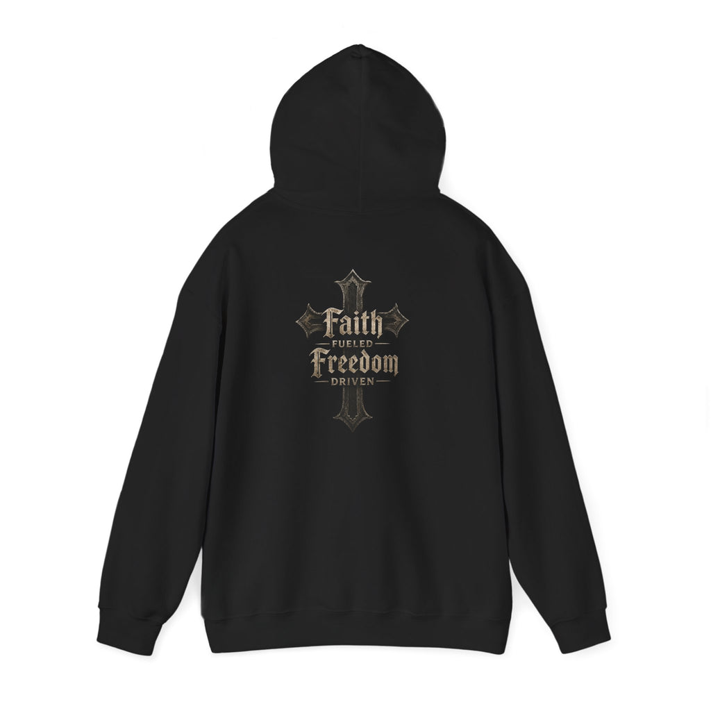 BikerThreads HQ Faith Fueled Freedom Driven Hoodie
