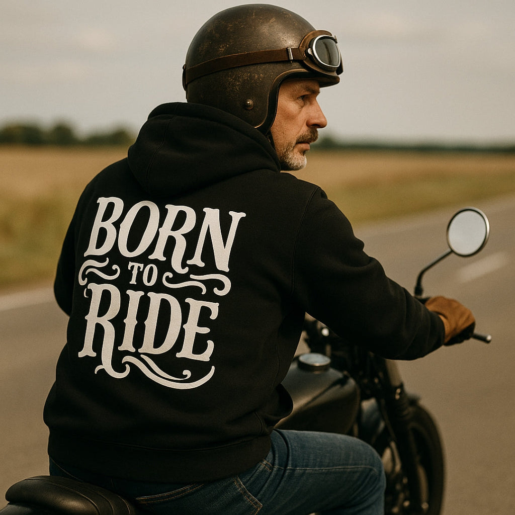 Born To Ride Motorcycle Rider Hoodie