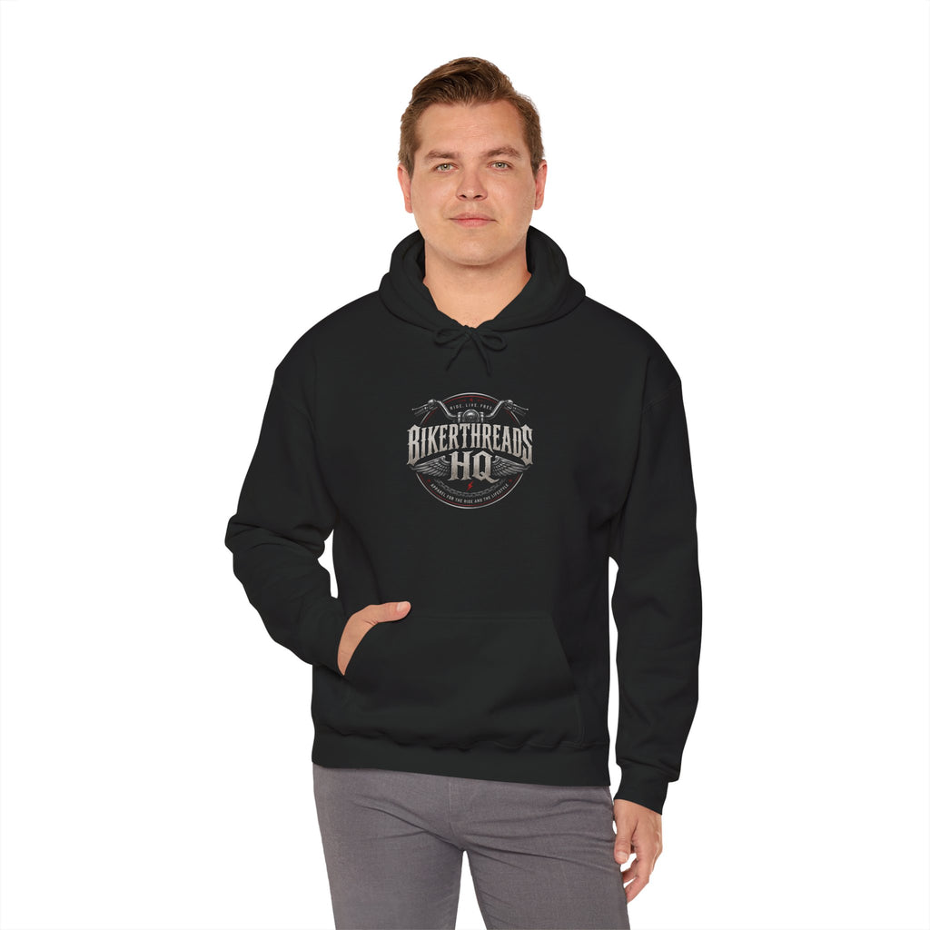 BikerThreads HQ Peace Strength Faith Hoodie