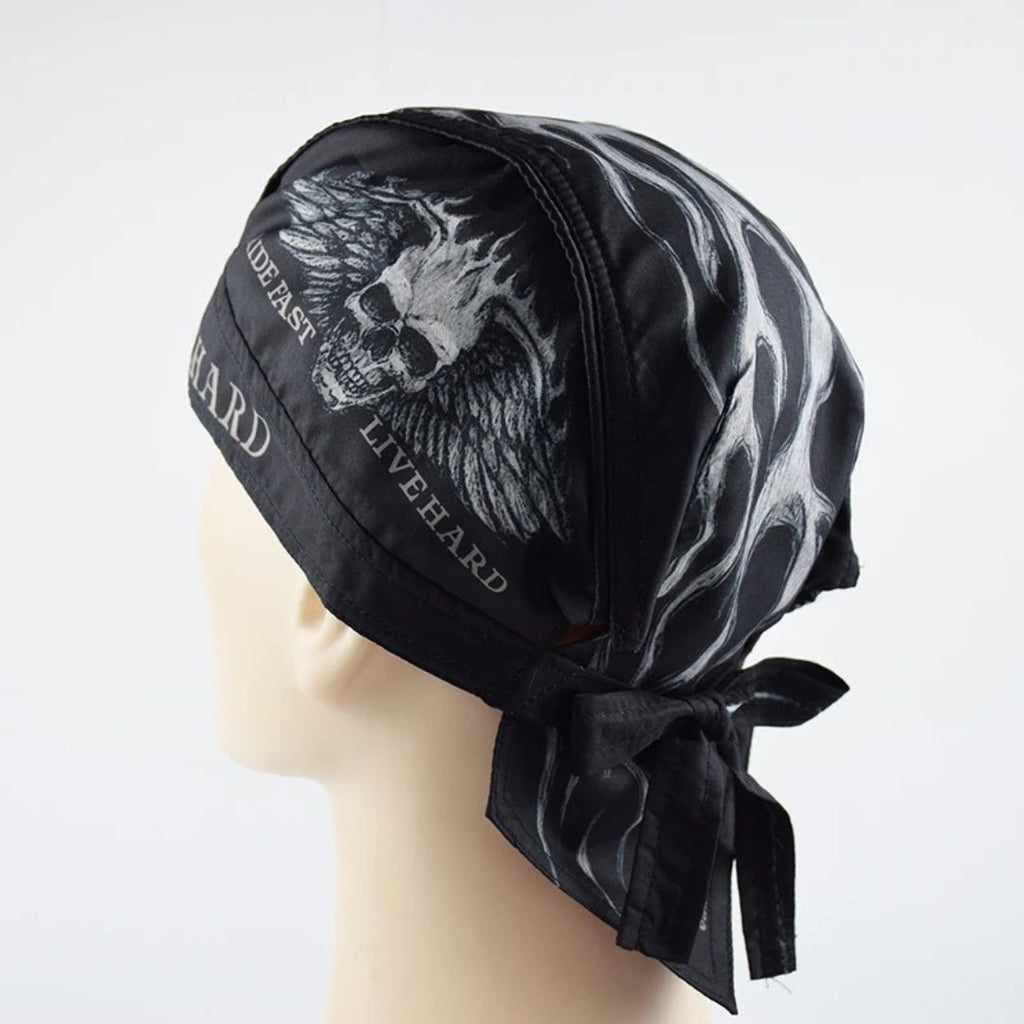 Breathable Motorcycle Skull Bandana Pirate Hat