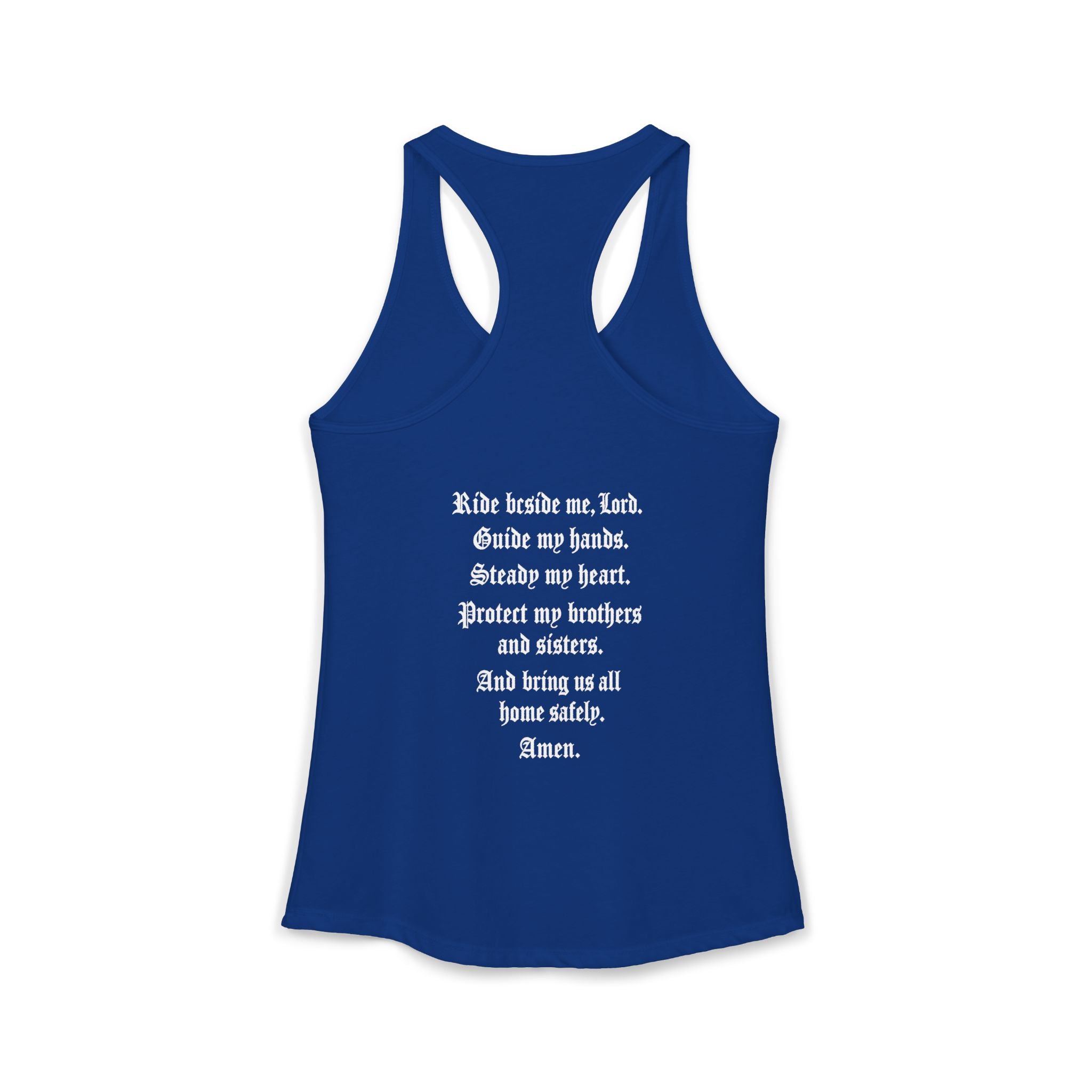 Bikerthreads HQ Biker Prayer Women's Ideal Racerback Tank