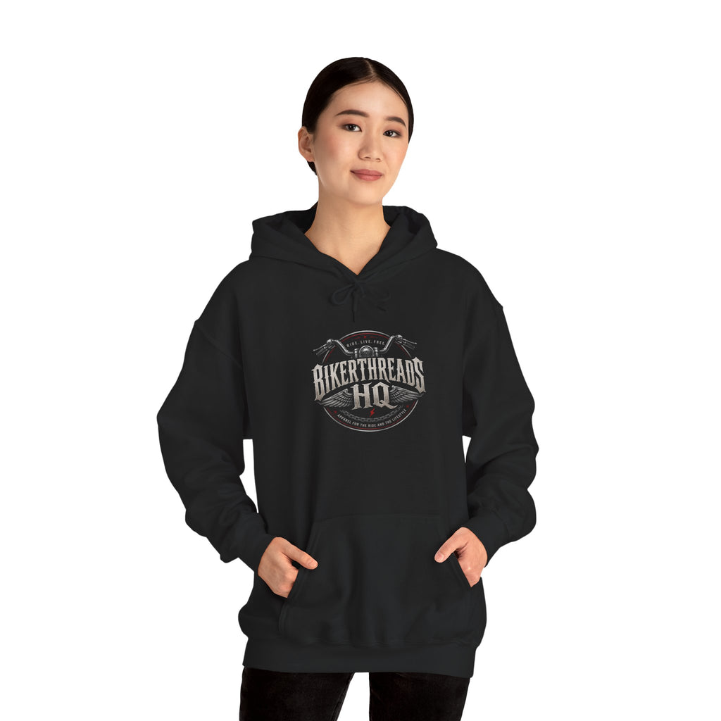 BikerThreads HQ Peace Strength Faith Hoodie