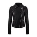 Short Oblique Pull Slim Motorcycle Jacket
