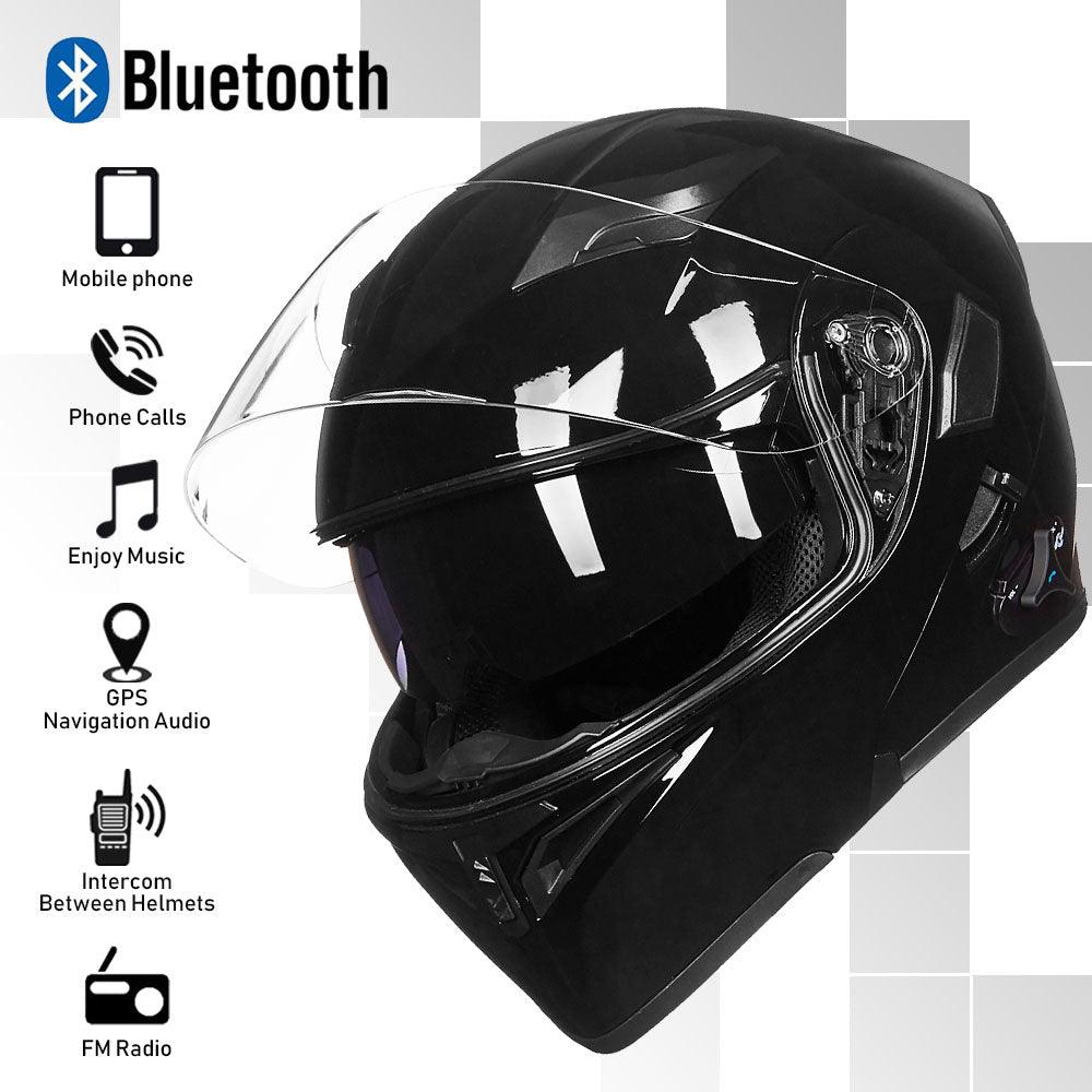 Flip-Up Full Face Bluetooth Motorcycle Helmet