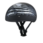 DOT Approved Daytona Motorcycle Half Face Helmet - Skull Cap Graphics for Men & Women, Scooters, ATVs, UTVs & Choppers - W/ 2nd Amendment