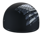 DOT Approved Daytona Motorcycle Half Face Helmet - Skull Cap Graphics for Men & Women, Scooters, ATVs, UTVs & Choppers - W/ 2nd Amendment