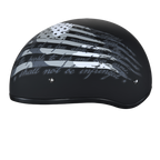 DOT Approved Daytona Motorcycle Half Face Helmet - Skull Cap Graphics for Men & Women, Scooters, ATVs, UTVs & Choppers - W/ 2nd Amendment