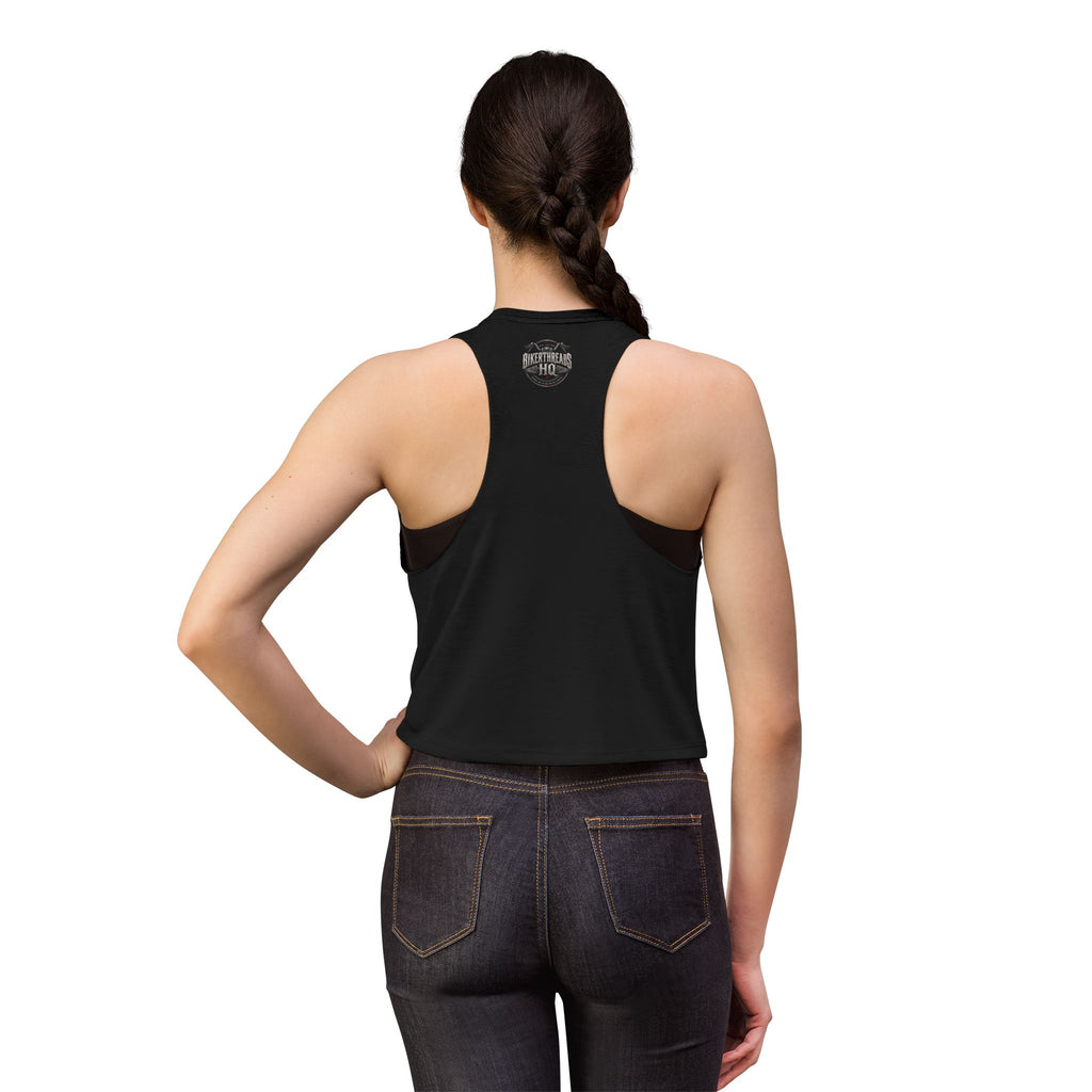 Women’s Crop Top — BikerThreads HQ Vintage Motorcycle Logo Tank