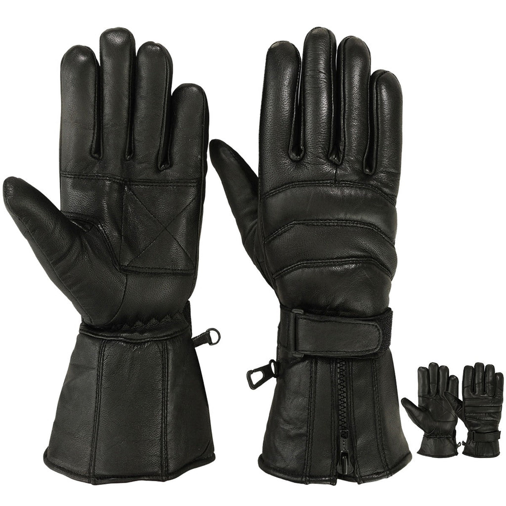 Cold Weather Genuine Leather Motorcycle Gloves