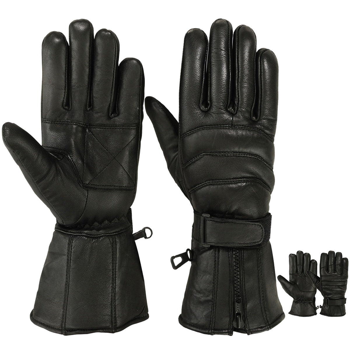 Cold Weather Genuine Leather Motorcycle Gloves