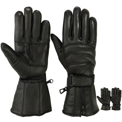 Cold Weather Genuine Leather Motorcycle Gloves