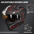 Modular Full Face Motorcycle Helmet