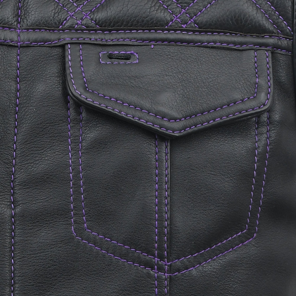 Downside Men's Motorcycle Leather Vest
