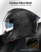 Full Face Carbon Fiber Motorcycle Helmet
