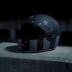 D.O.T. & ECE Daytona Retro Full Face Motorcycle Helmet: Vintage Style for Men, Women, & Youth - W/ Captain America Stealth