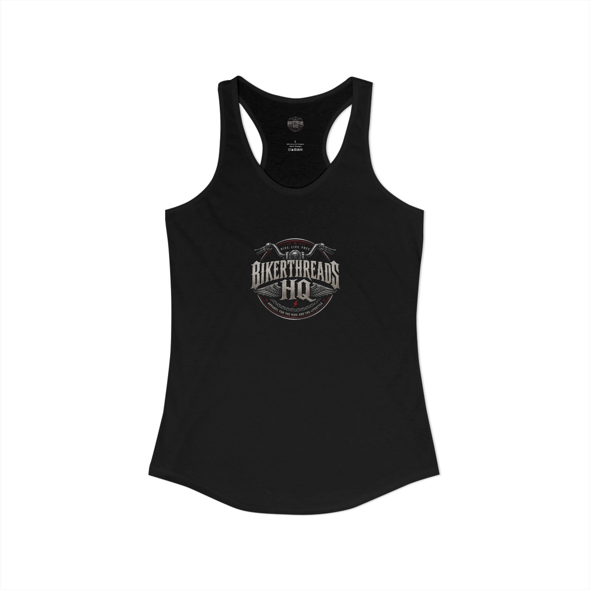 Bikerthreads HQ Biker Prayer Women's Ideal Racerback Tank