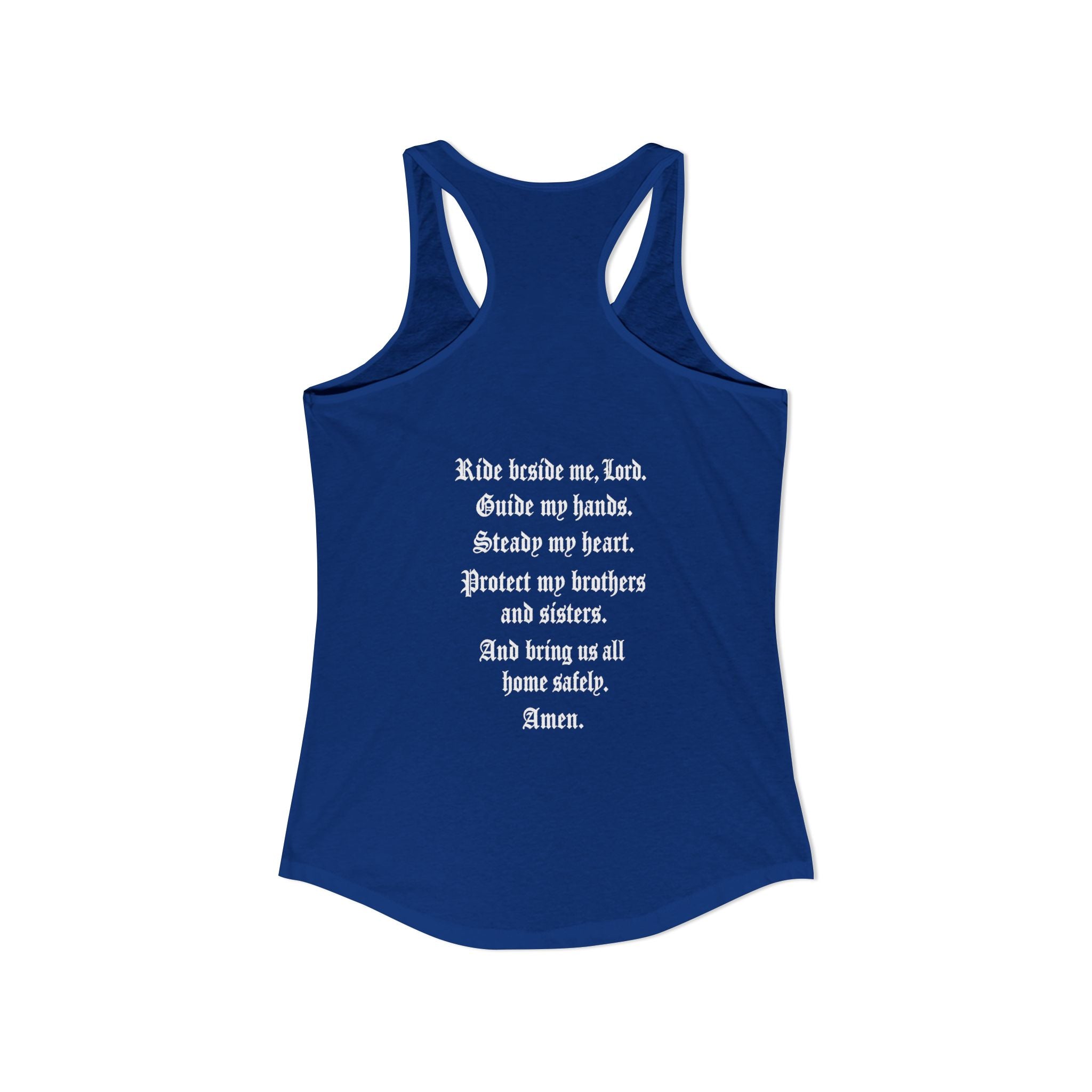 Bikerthreads HQ Biker Prayer Women's Ideal Racerback Tank