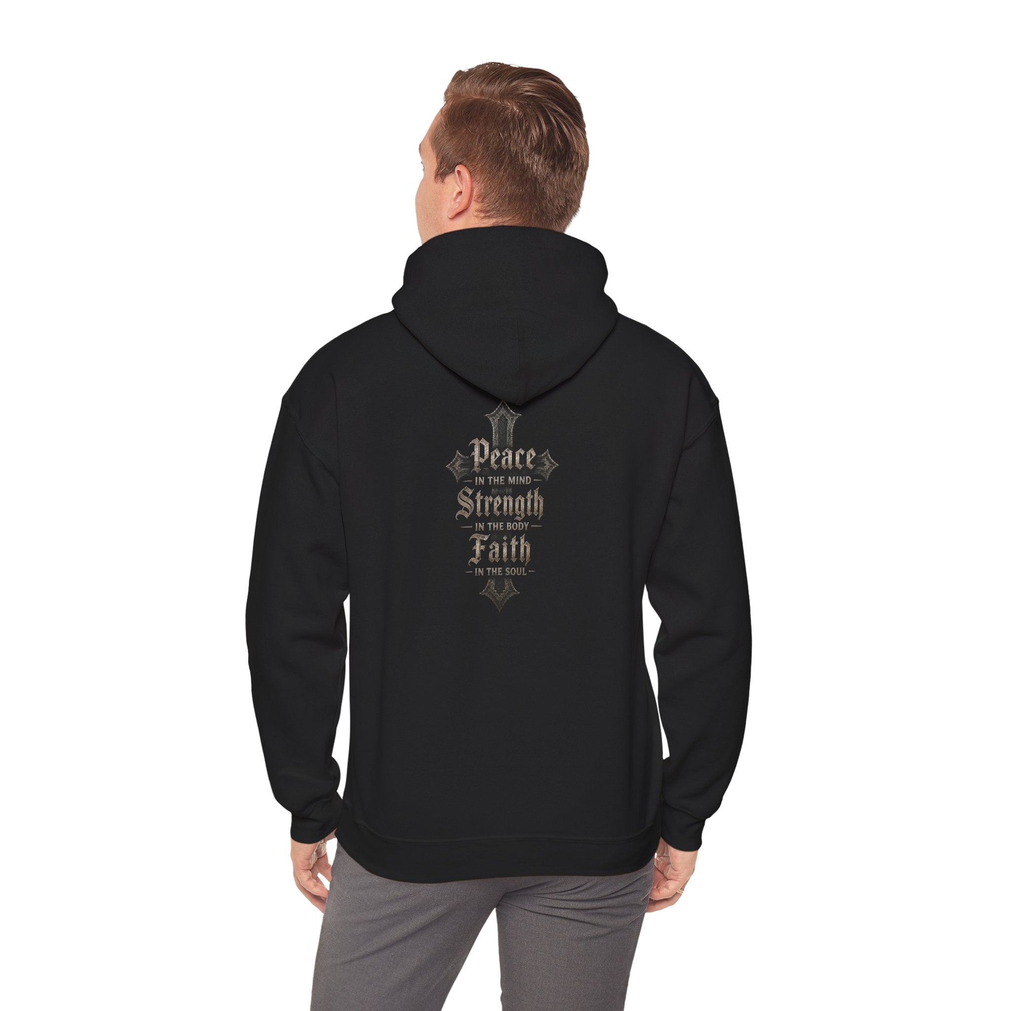 BikerThreads HQ Peace Strength Faith Hoodie