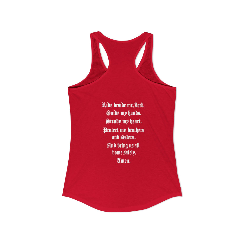 Bikerthreads HQ Biker Prayer Women's Ideal Racerback Tank