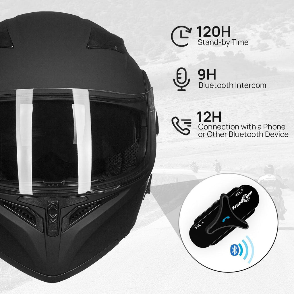 Flip-Up Bluetooth Motorcycle Helmet