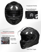 Full Face Carbon Fiber Motorcycle Helmet