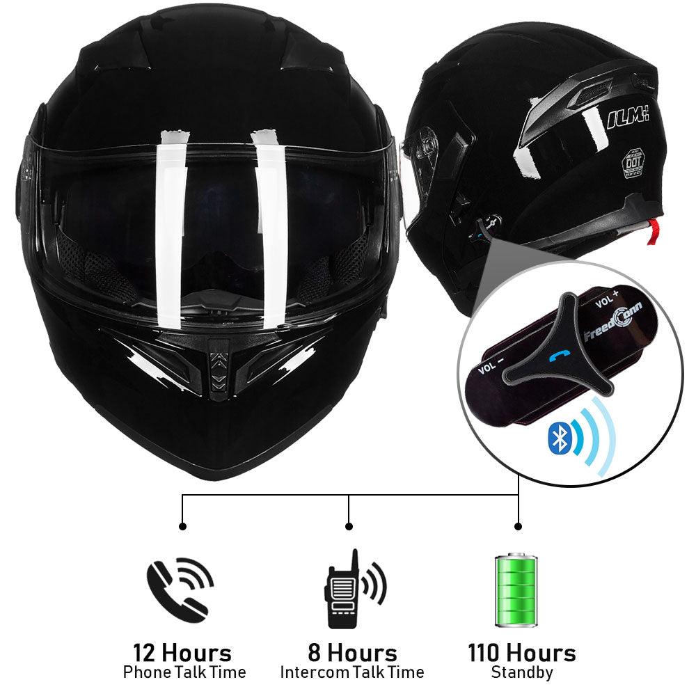 Flip-Up Full Face Bluetooth Motorcycle Helmet