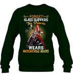 Personalized Biker Girl T-shirt/Long Sleeve/Sweatshirt/Hoodie - Gift Idea For Girl/Motorcycle Lover - Forget Glass Slippers This Princess Wears Motorcycle Boots