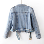 Women's Short Loose Top Motorcycle Jacket