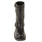 Milwaukee Leather Men's Black Leather Wide-Width 11-Inch Classic Engineer Motorcycle Boots MBM9020W