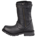 Milwaukee Leather Men's Black Leather Wide-Width 11-Inch Classic Engineer Motorcycle Boots MBM9020W