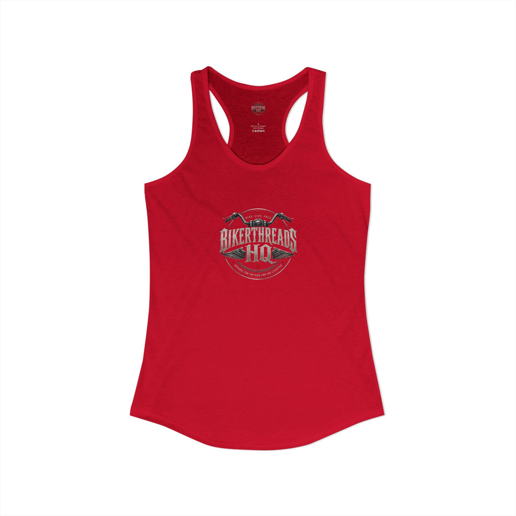 Bikerthreads HQ Biker Prayer Women's Ideal Racerback Tank