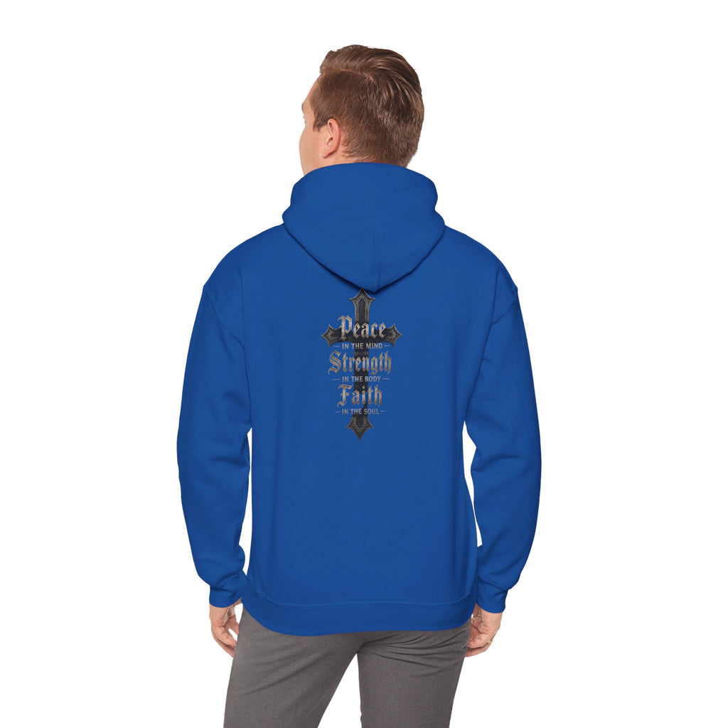 BikerThreads HQ Peace Strength Faith Hoodie