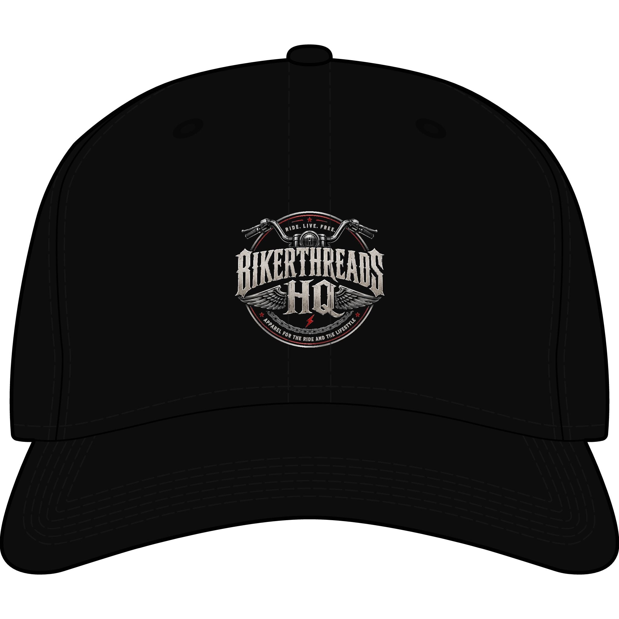 Bikerthreads HQ Embroidered Logo Baseball Cap