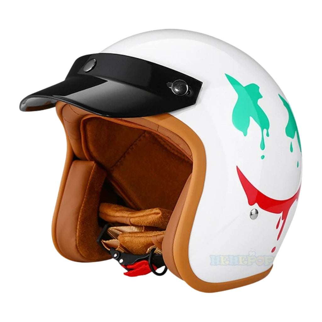 The Street King Vintage Open Face Motorcycle Helmet